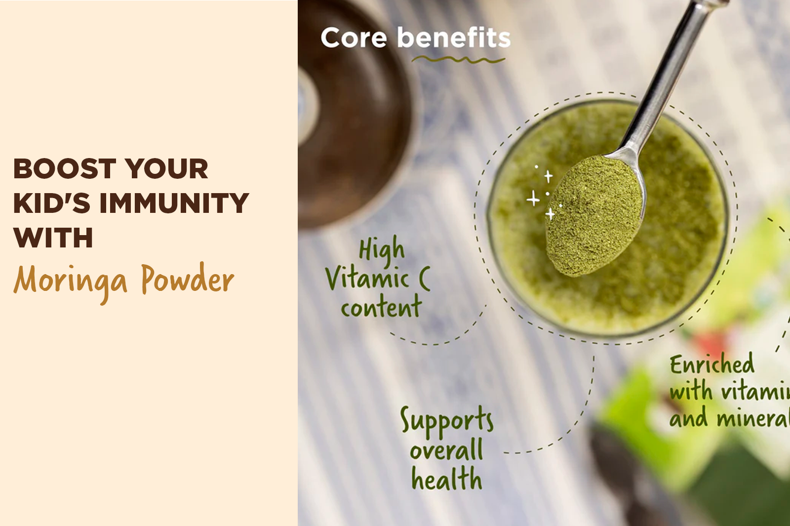 Moringa Powder for Kids Growth & Immunity