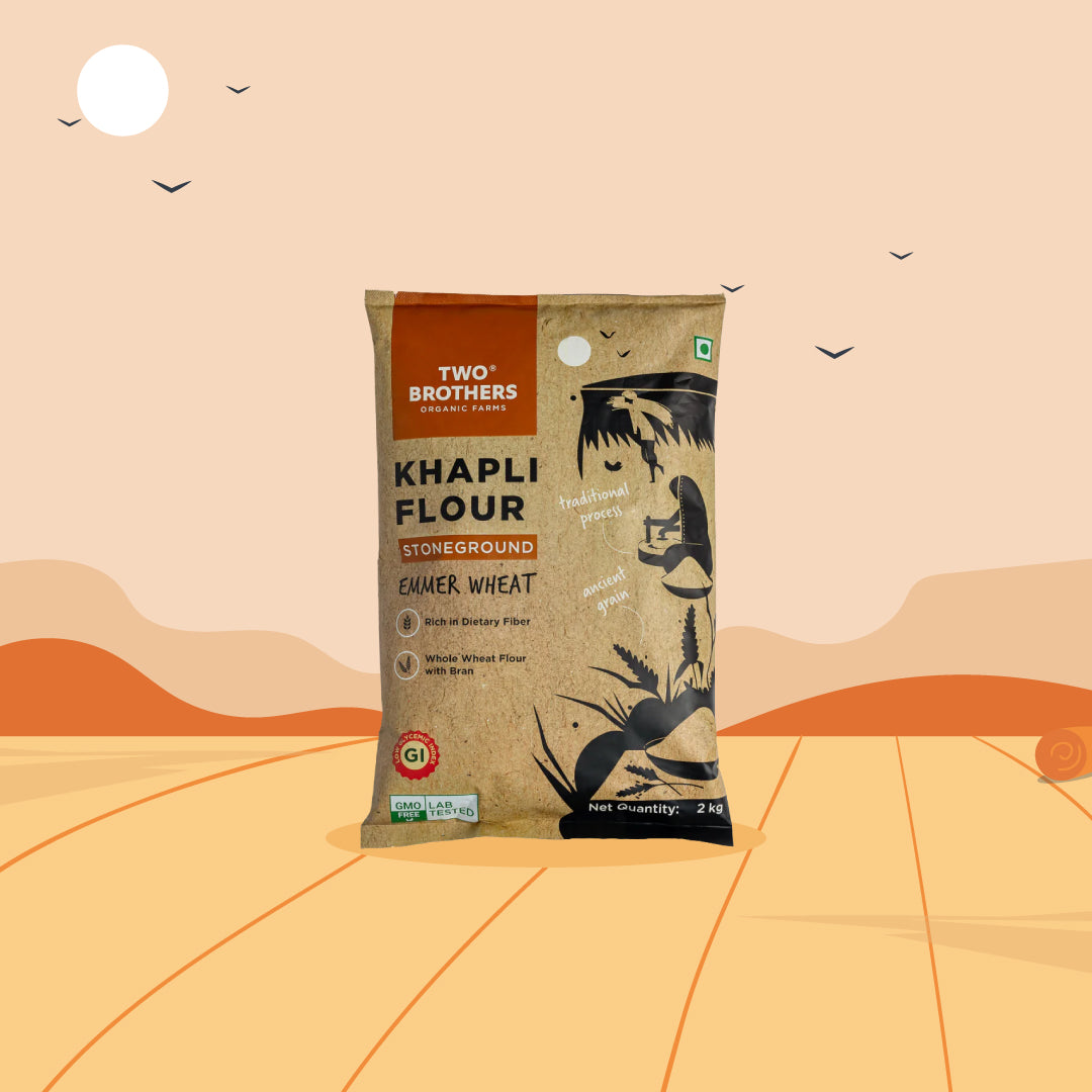 Khapli Wheat Atta (Emmer Wheat Flour) Atta Stone Ground