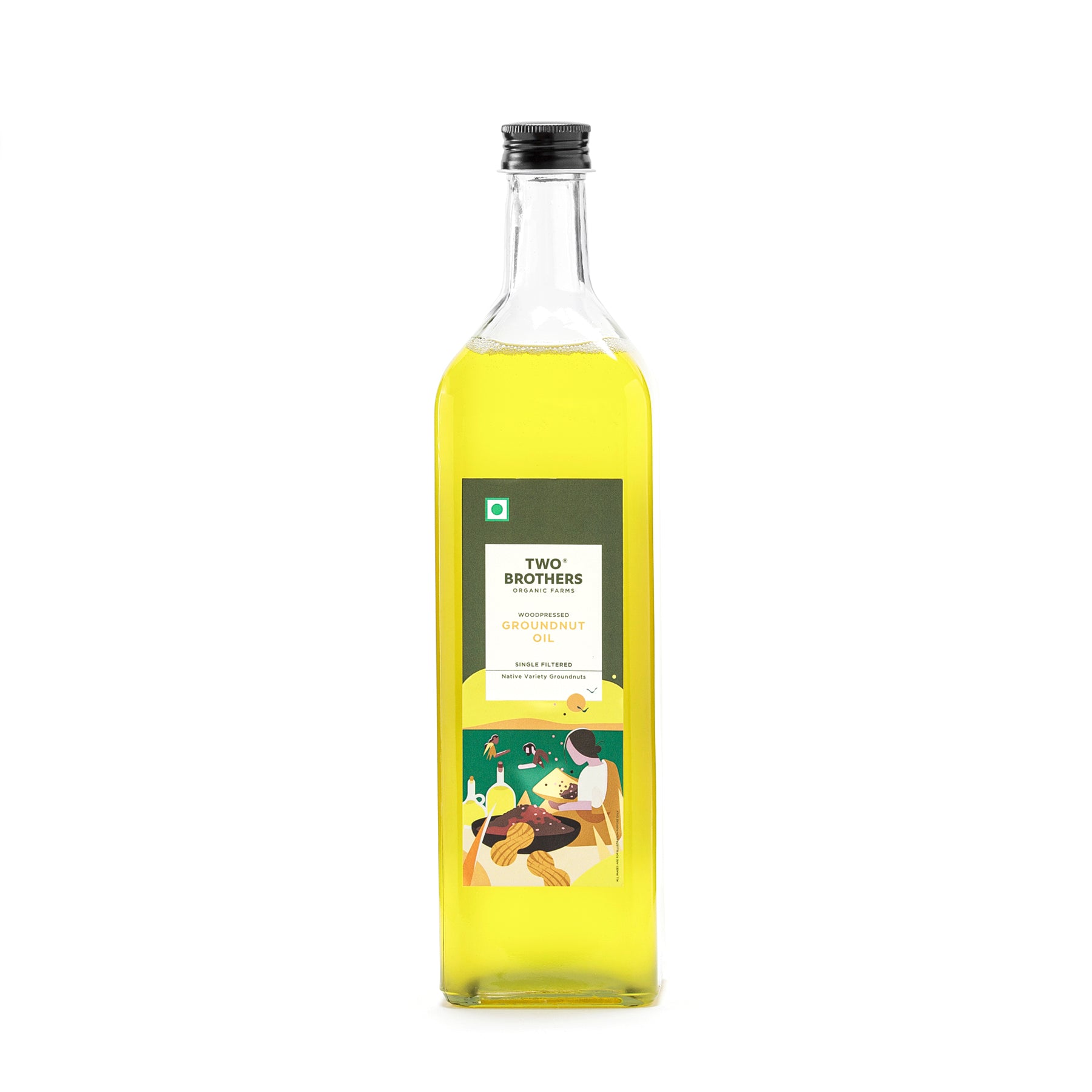 Groundnut Oil, Wood-Pressed, Single-filtered