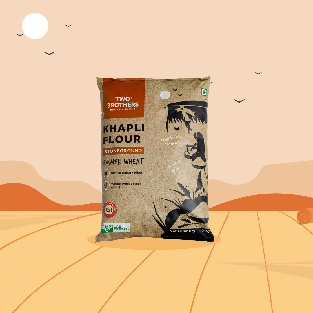 Khapli Wheat Atta (Emmer Wheat Flour) Atta Stone Ground