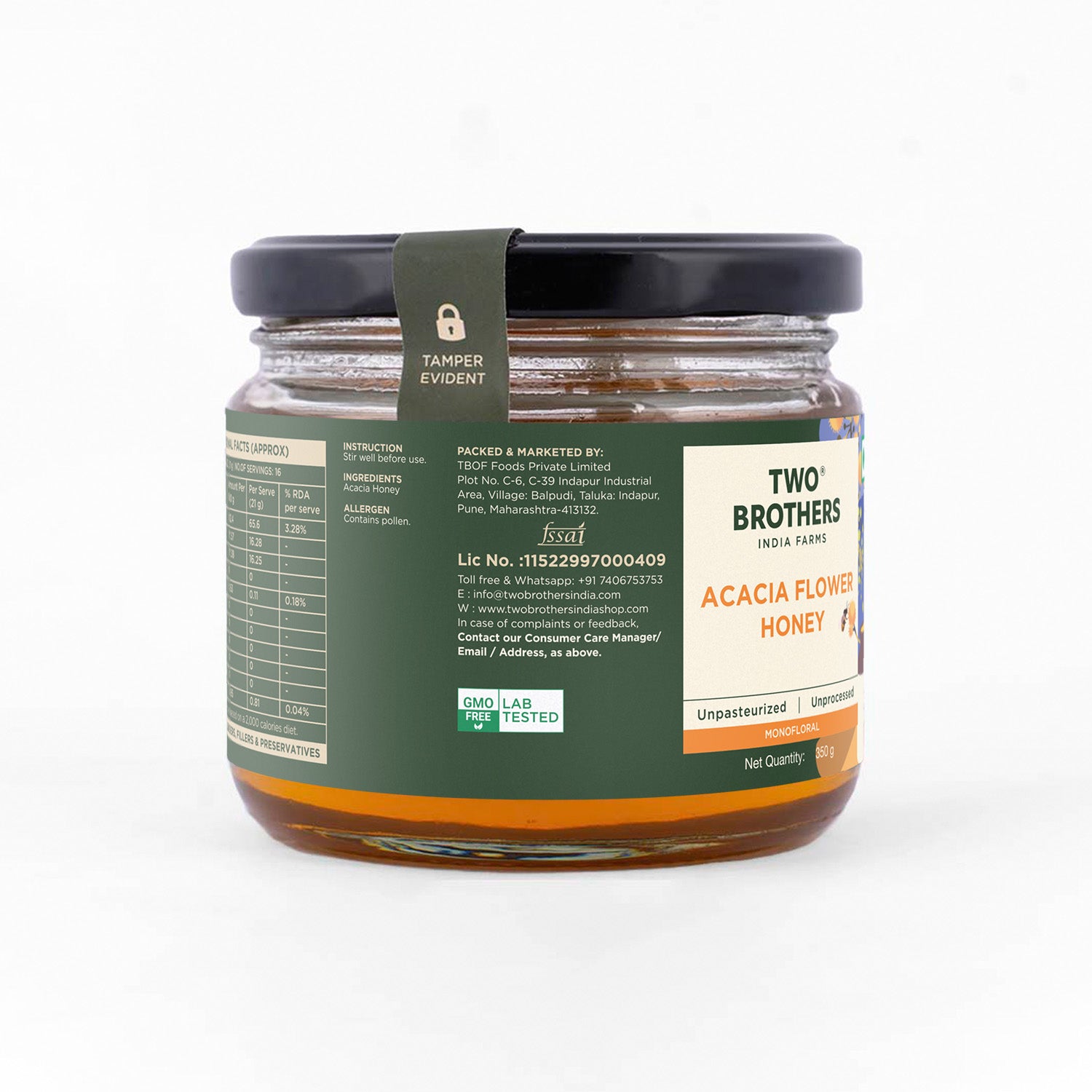 Acacia Honey, Raw Mono-floral Unfiltered
