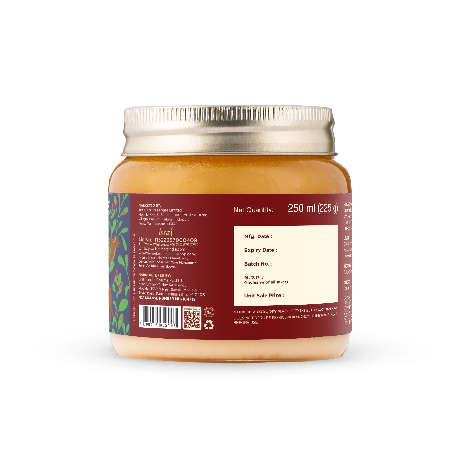 Ashwagandha Ghee, Cultured 250g