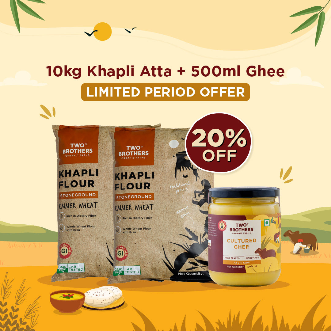 Pure Khapli Wheat Atta & A2 Ghee Pack