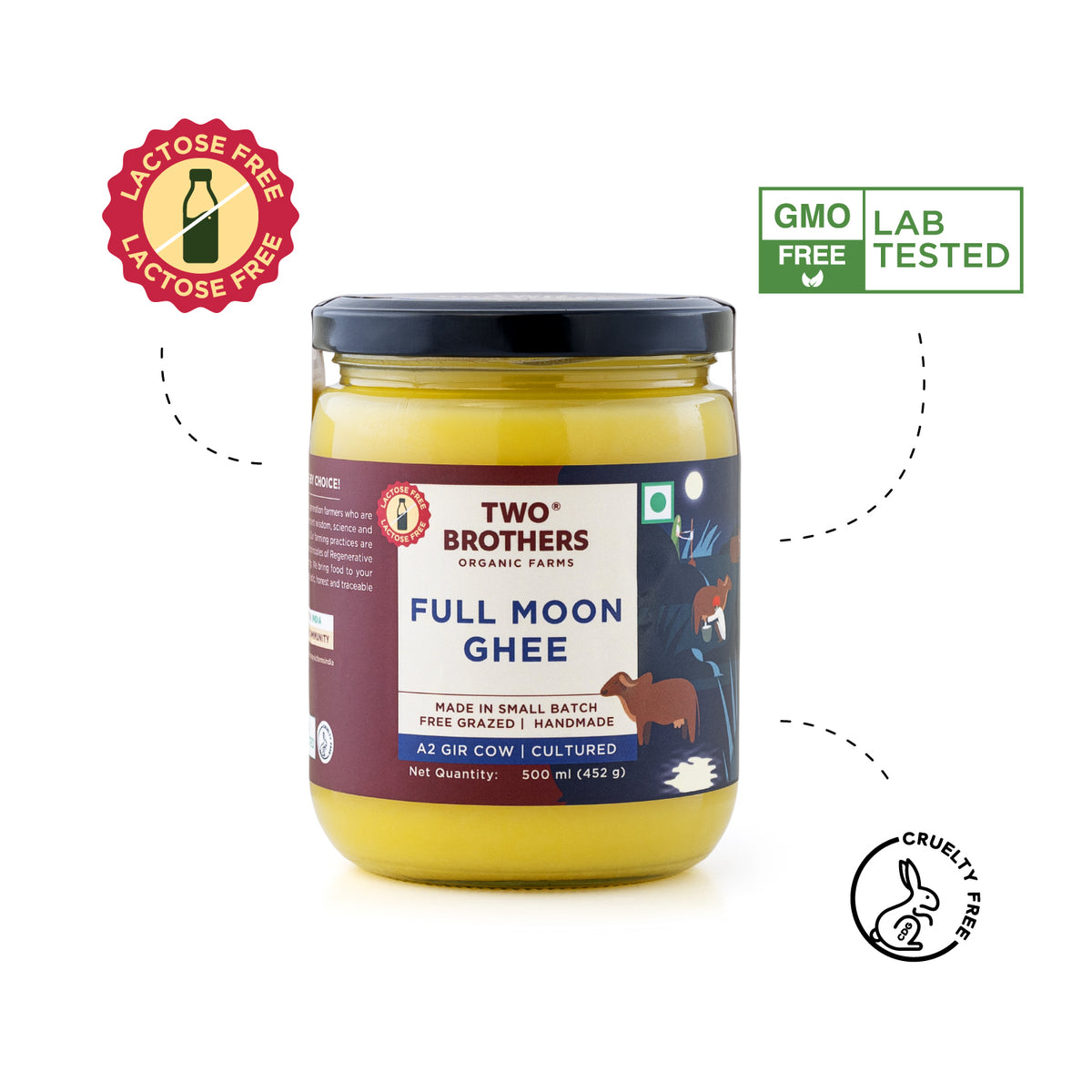 Buy Full Moon Cultured Ghee, Desi Gir Cow
