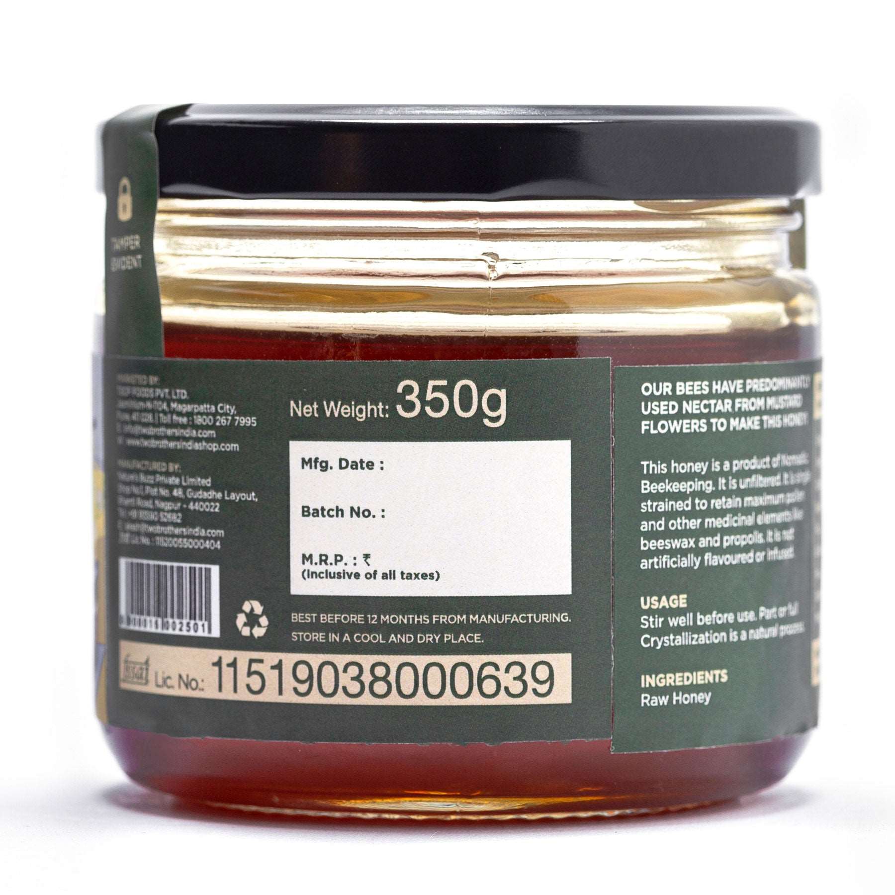 Buy Pure Mustard Honey, Raw Mono-Floral Unfiltered Online Shop Now