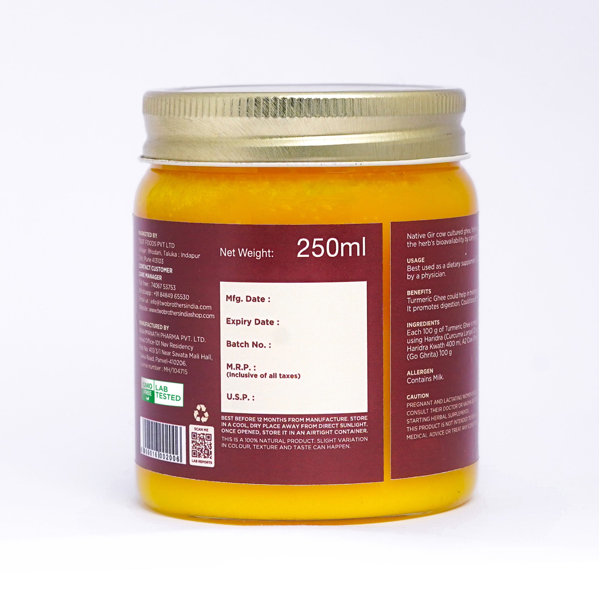 Buy Pure Turmeric Ghee Online store