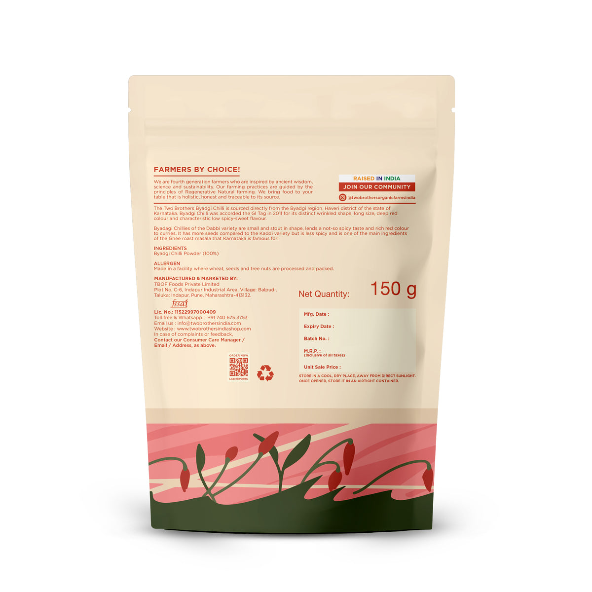 Single Origin Byadgi Chilli Powder 150g