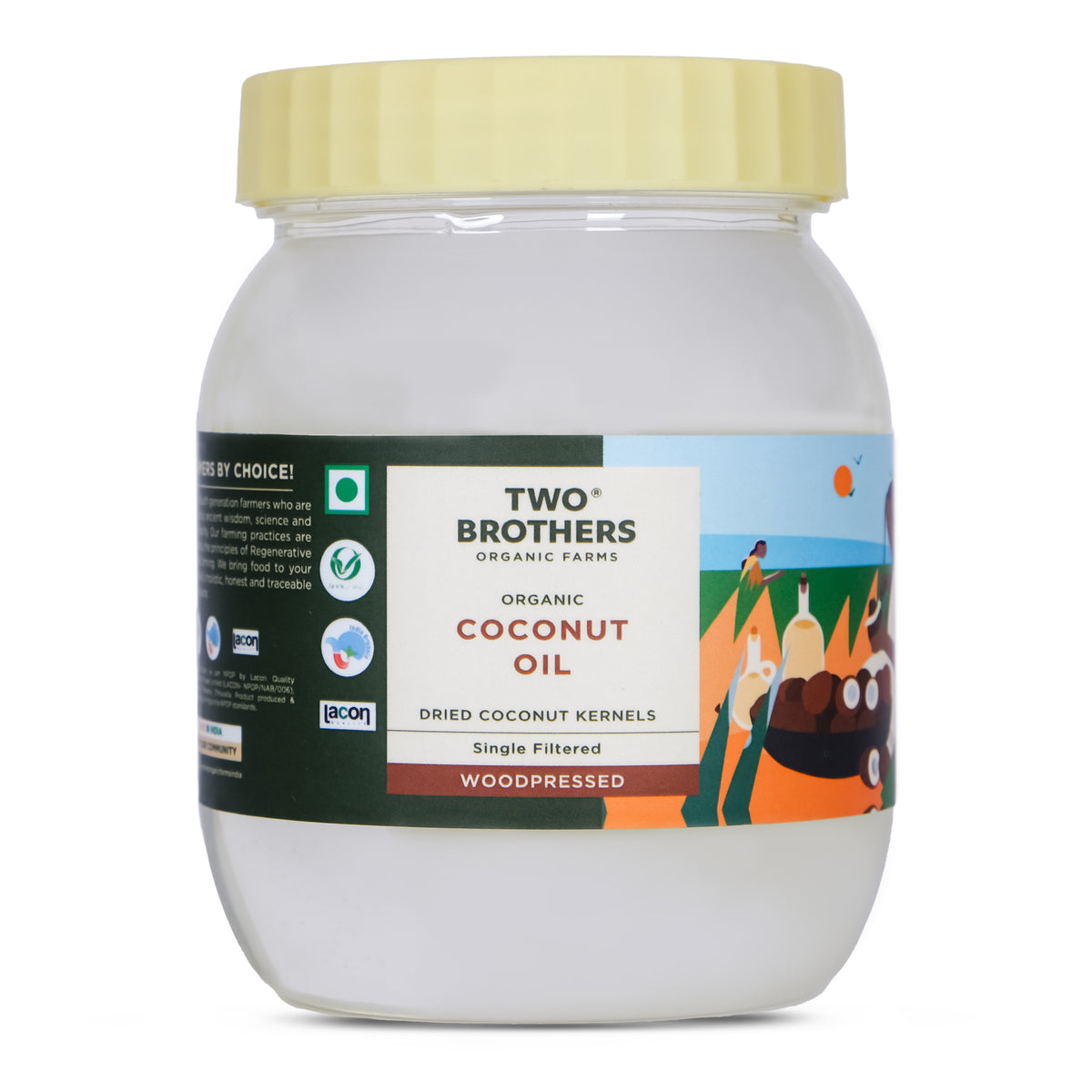 Coconut Oil, Wood-Pressed, Unrefined 1ltr (500ml - Plastic Bottle)