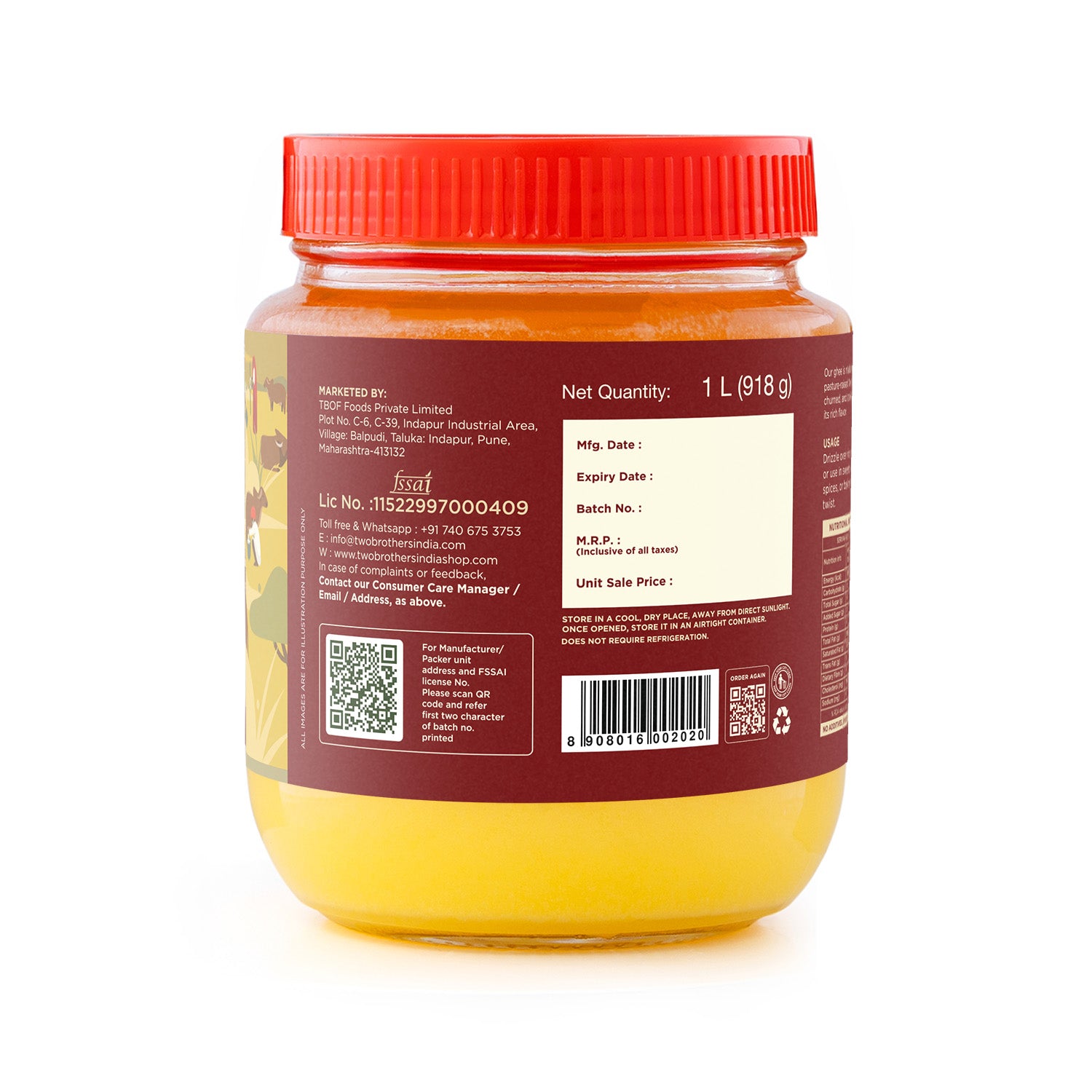 Desi Gir Cow Cultured Ghee