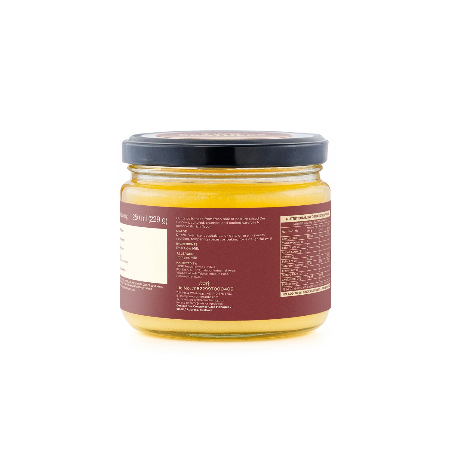 Desi Gir Cow Cultured Ghee