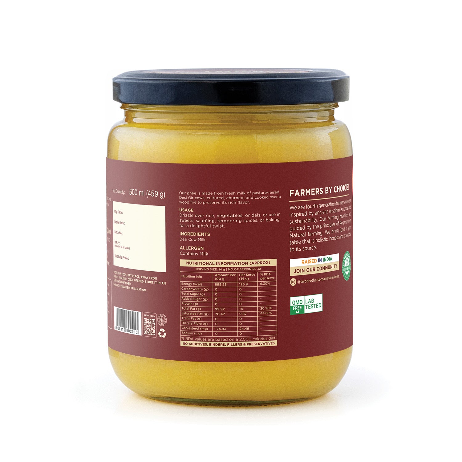 Desi Gir Cow Cultured Ghee