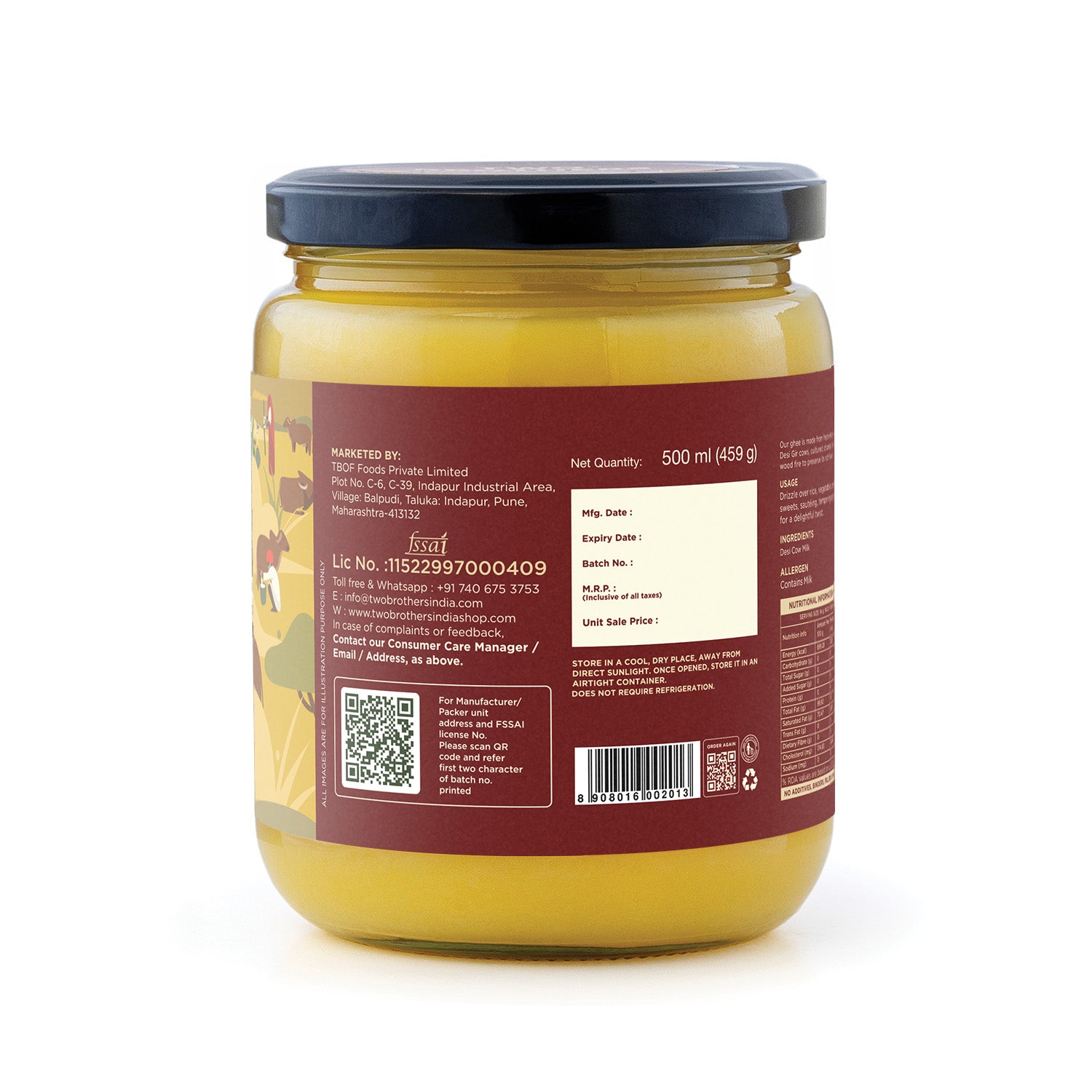 Desi Gir Cow Cultured Ghee