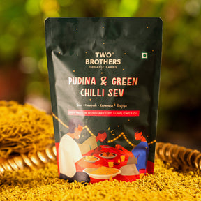Pudina and Green Chilli Sev | Deep fried in Cold Pressed Sunflower Oil
