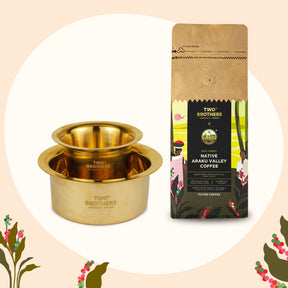 Filter Coffee + Brass Coffee Cup