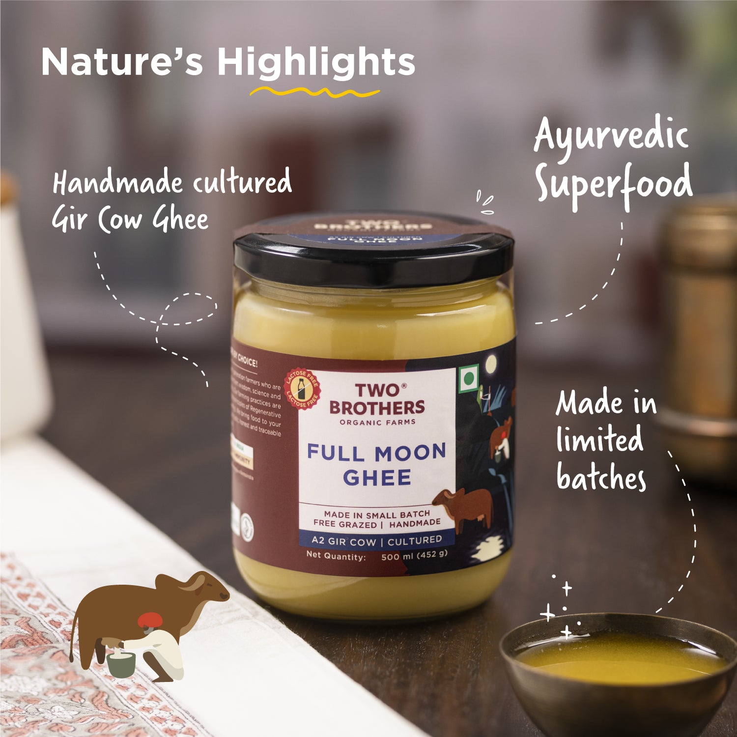 Shop Full Moon Cultured Ghee, Desi Gir Cow
