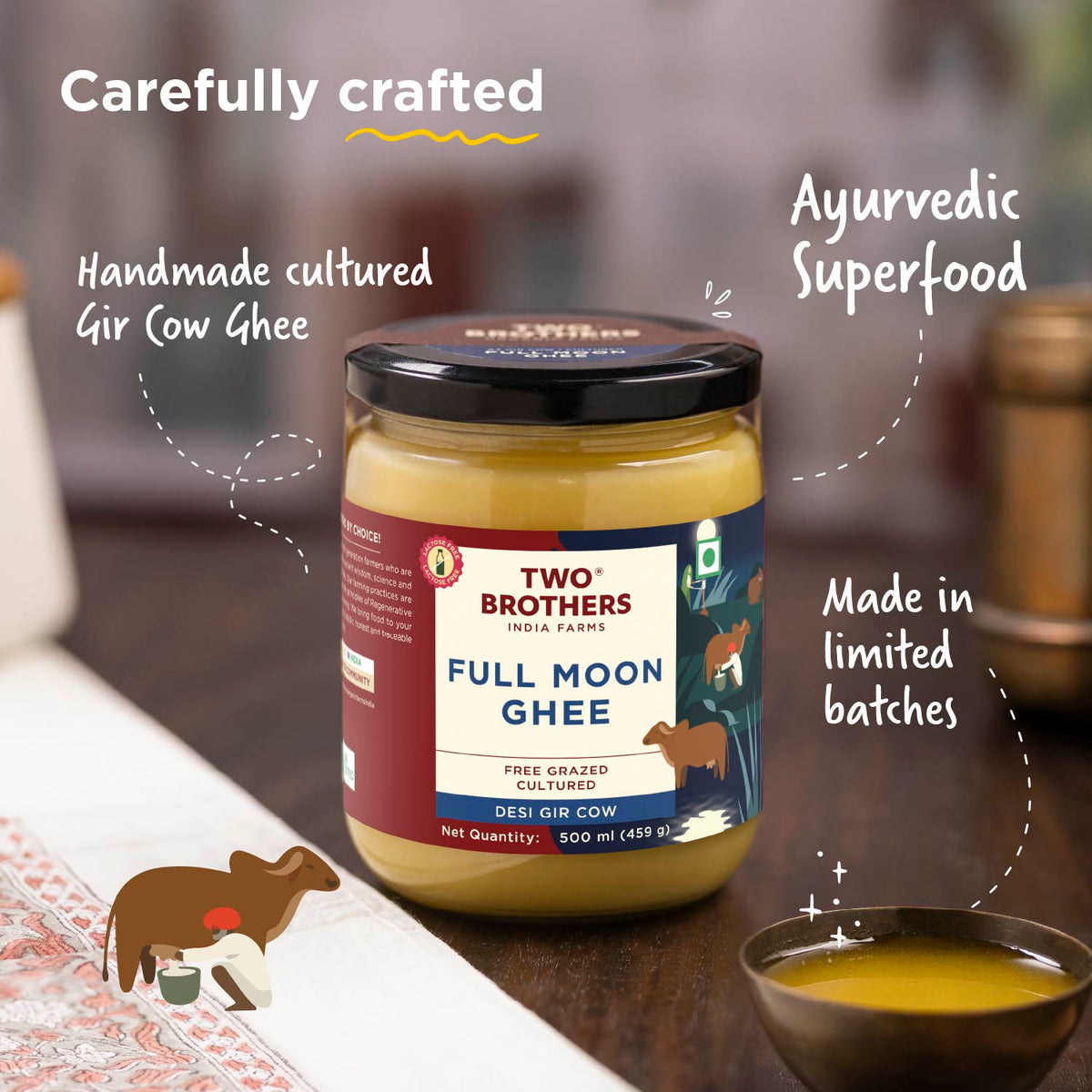 Full Moon Cultured Ghee, Desi Gir Cow