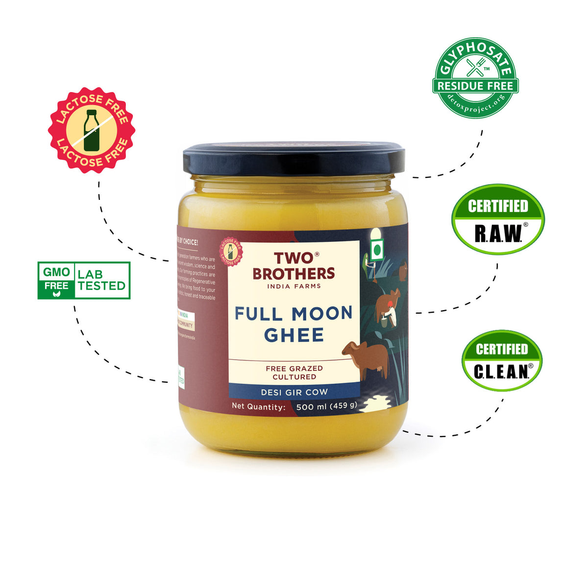 Full Moon Cultured Ghee, Desi Gir Cow