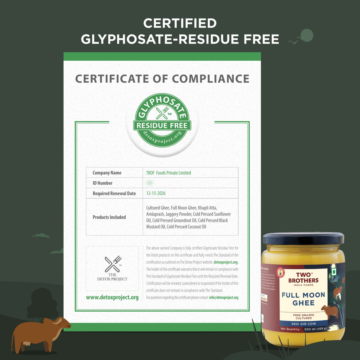Full Moon Cultured Ghee, Desi Gir Cow