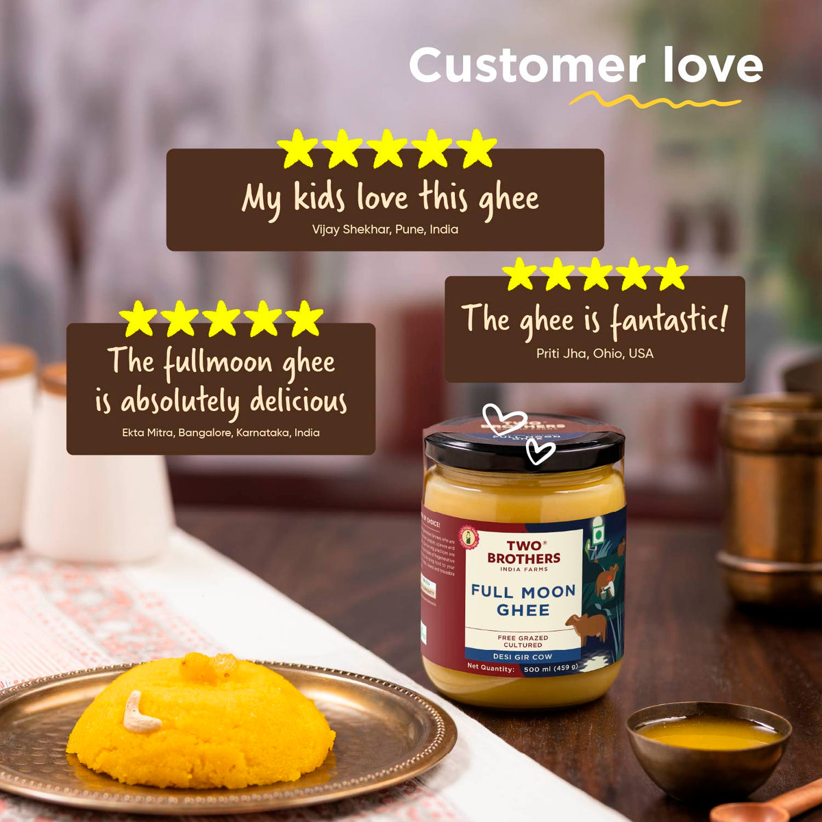 Full Moon Cultured Ghee, Desi Gir Cow