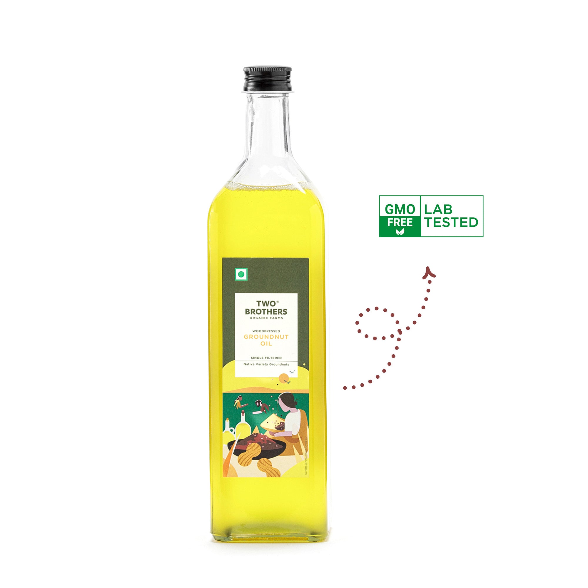 Groundnut Oil, Wood-Pressed, Single-filtered