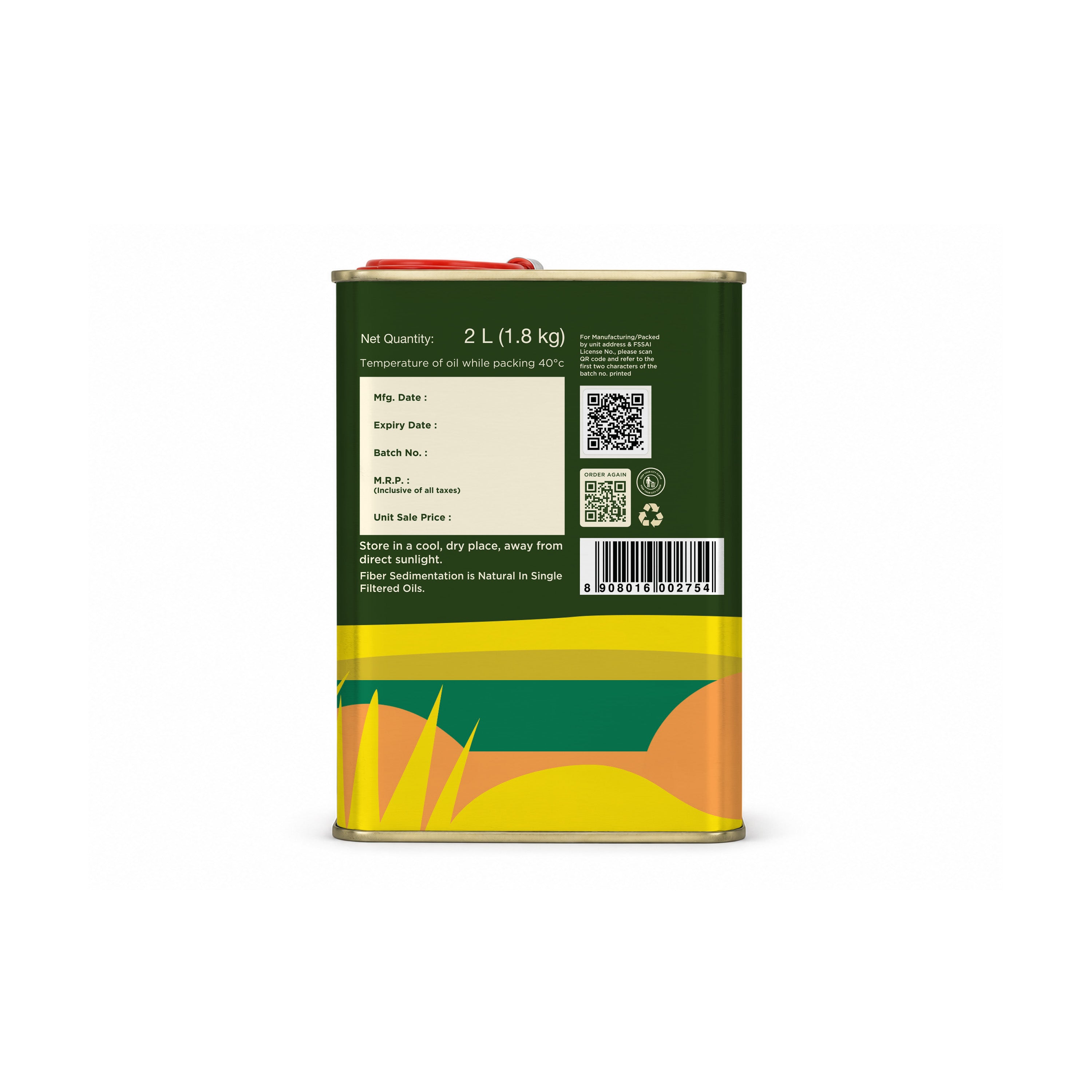 Groundnut Oil, Cold-Pressed, Single-filtered