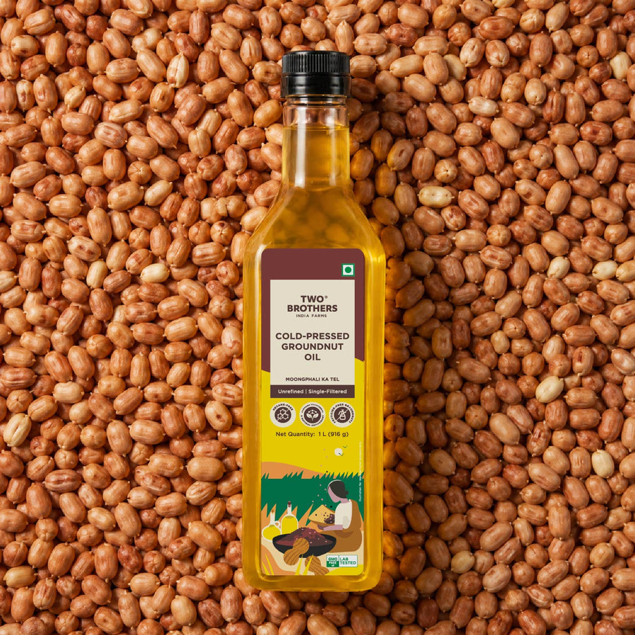 Groundnut Oil, Cold-Pressed, Single-filtered