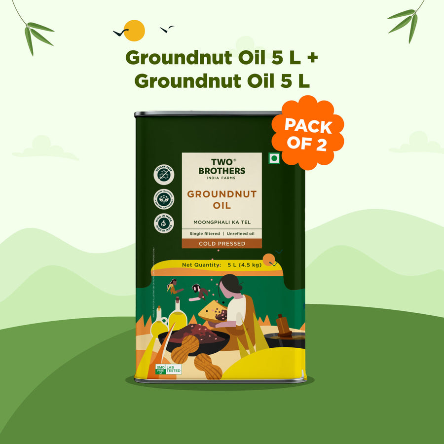 Groundnut Oil, Cold-Pressed, Single-filtered