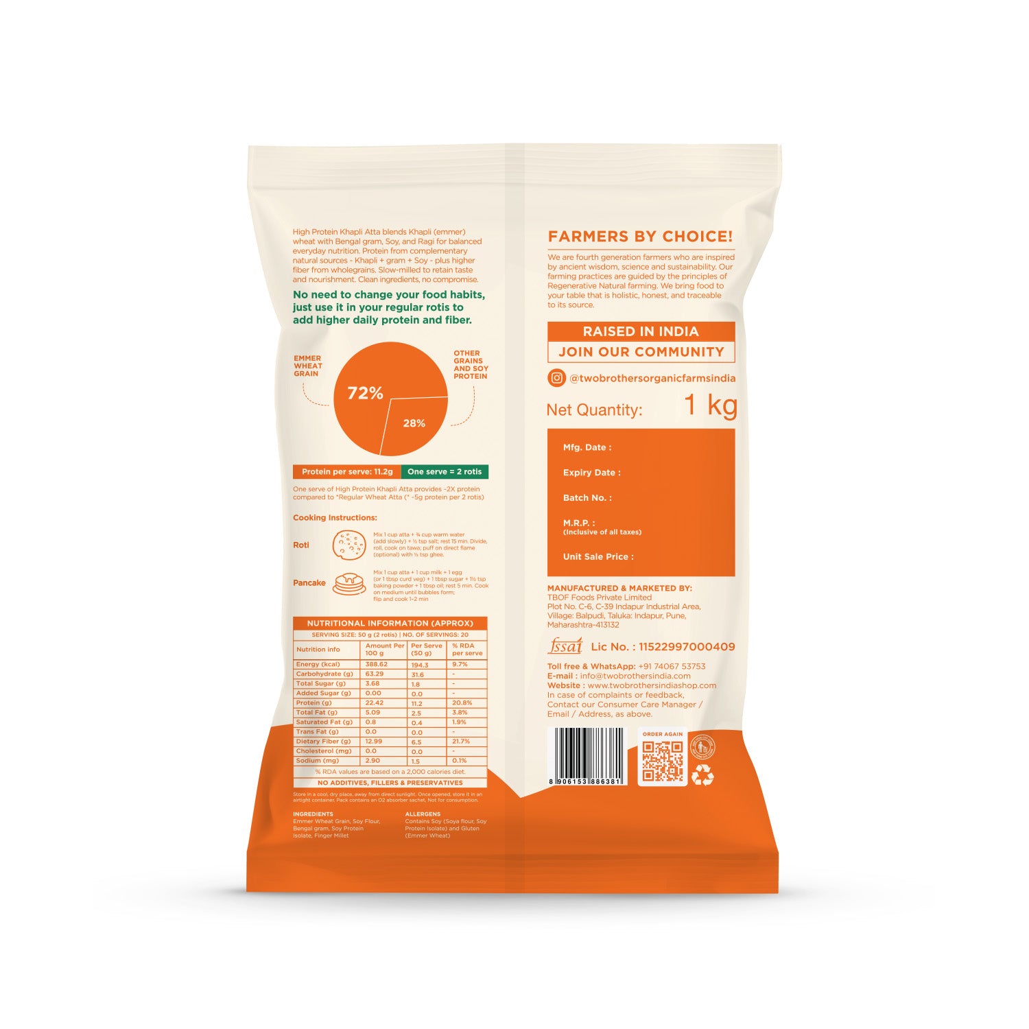 High Protein Khapli Atta
