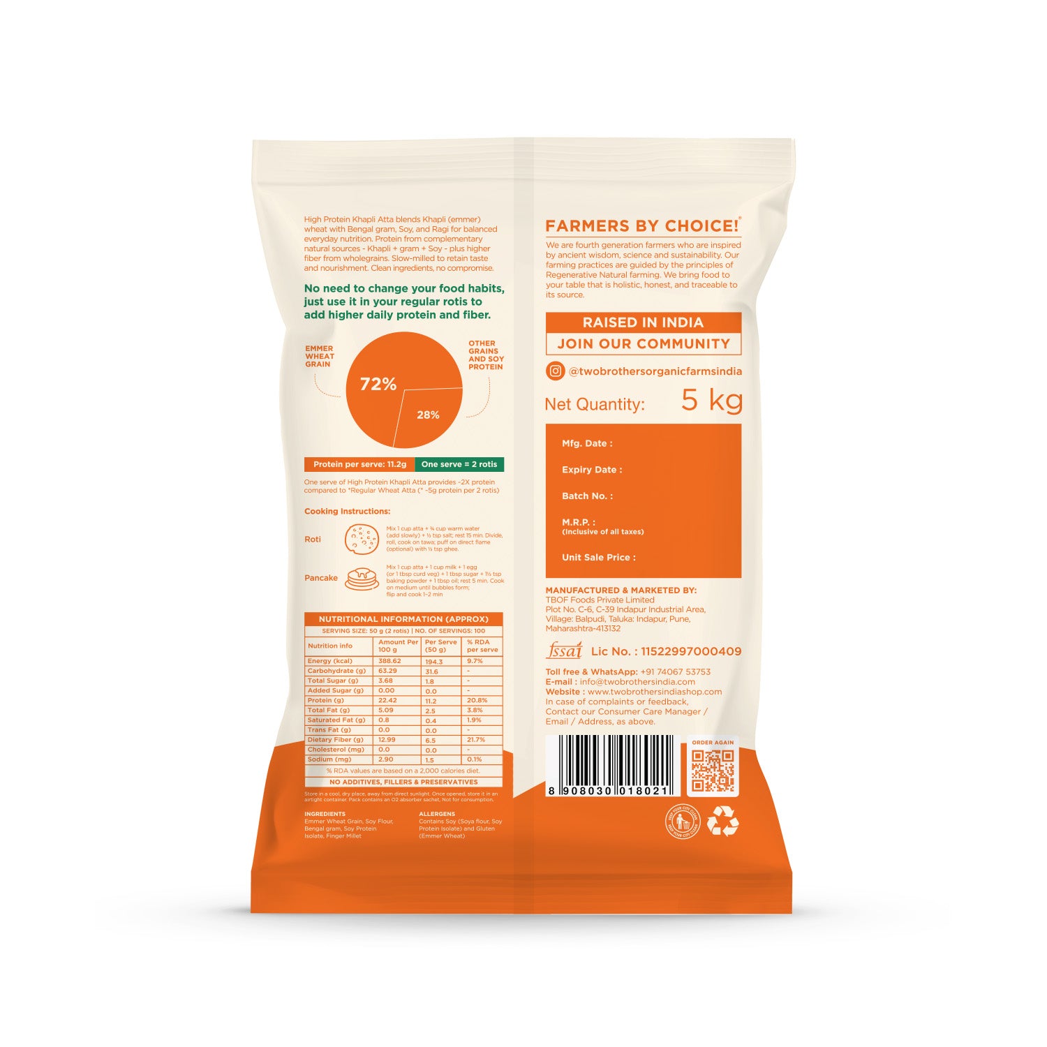 High Protein Khapli Atta