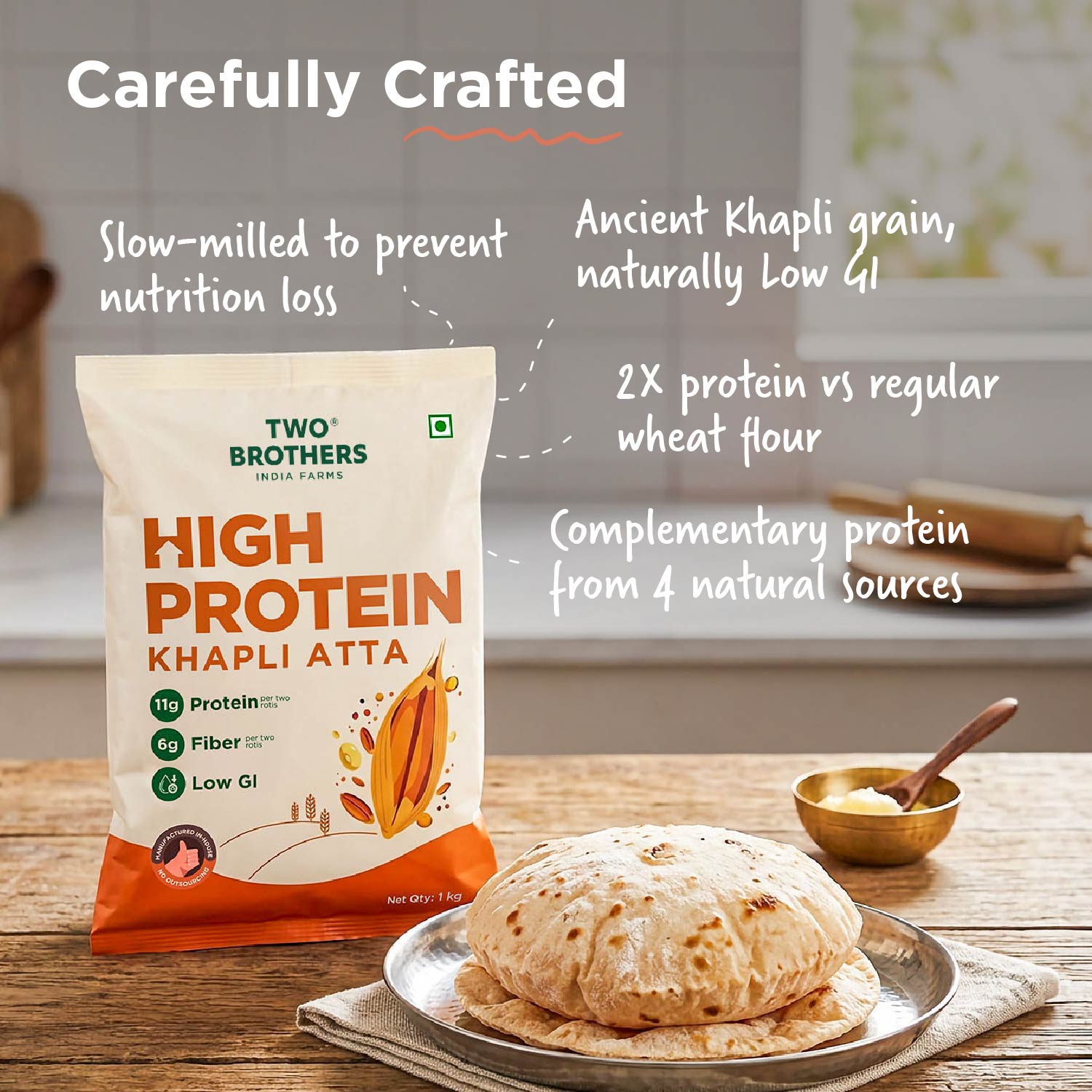 High Protein Khapli Atta