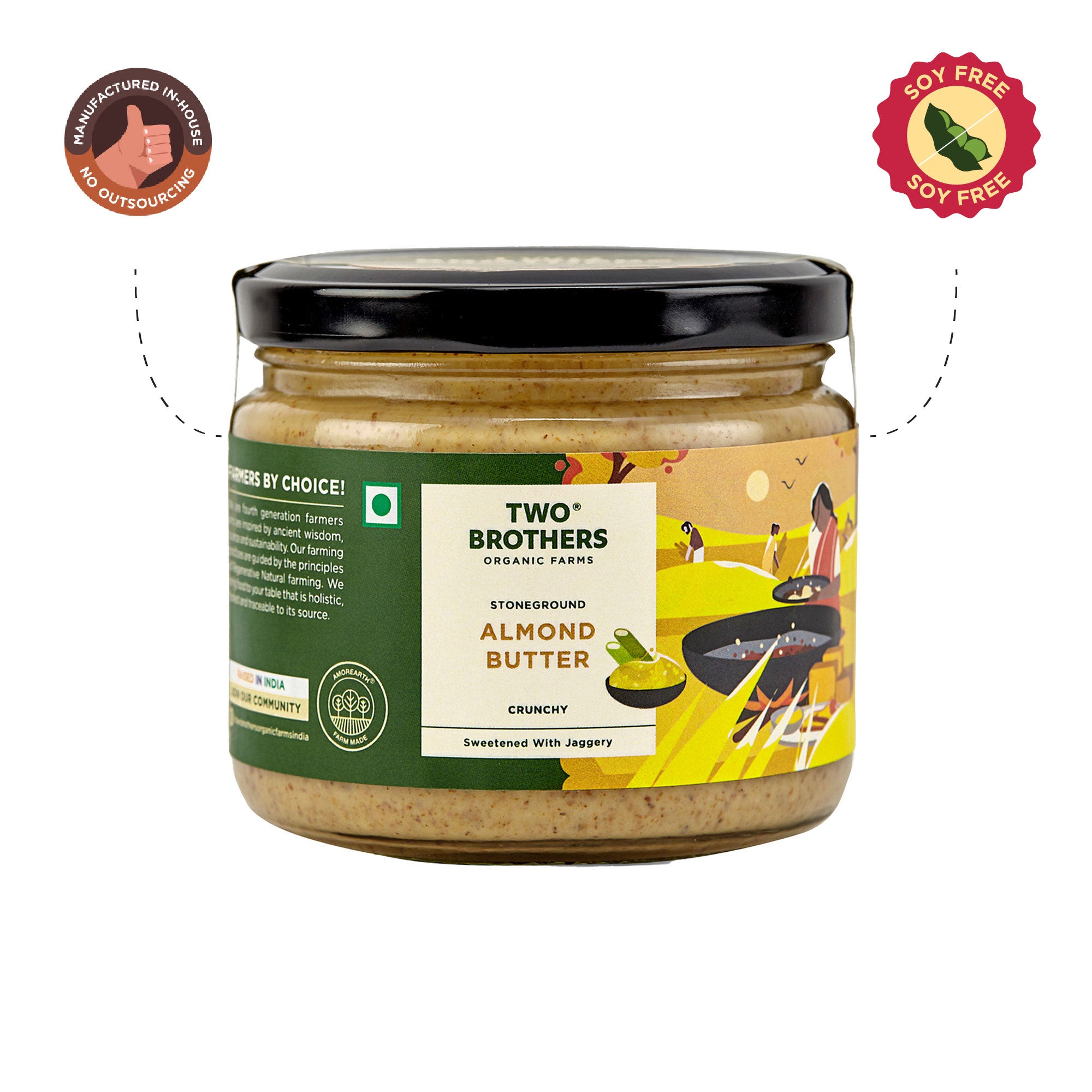 Almond Butter with Jaggery, Crunchy 300g