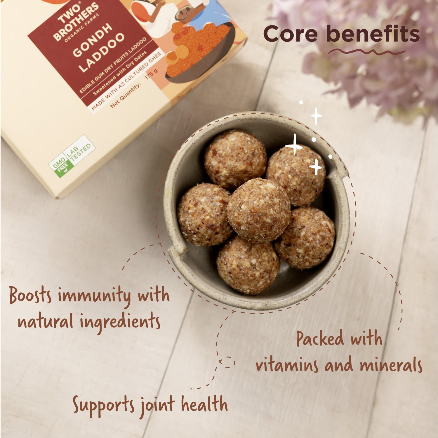 Dink|Gondh (Edible Gum) Laddoo, No Sugar