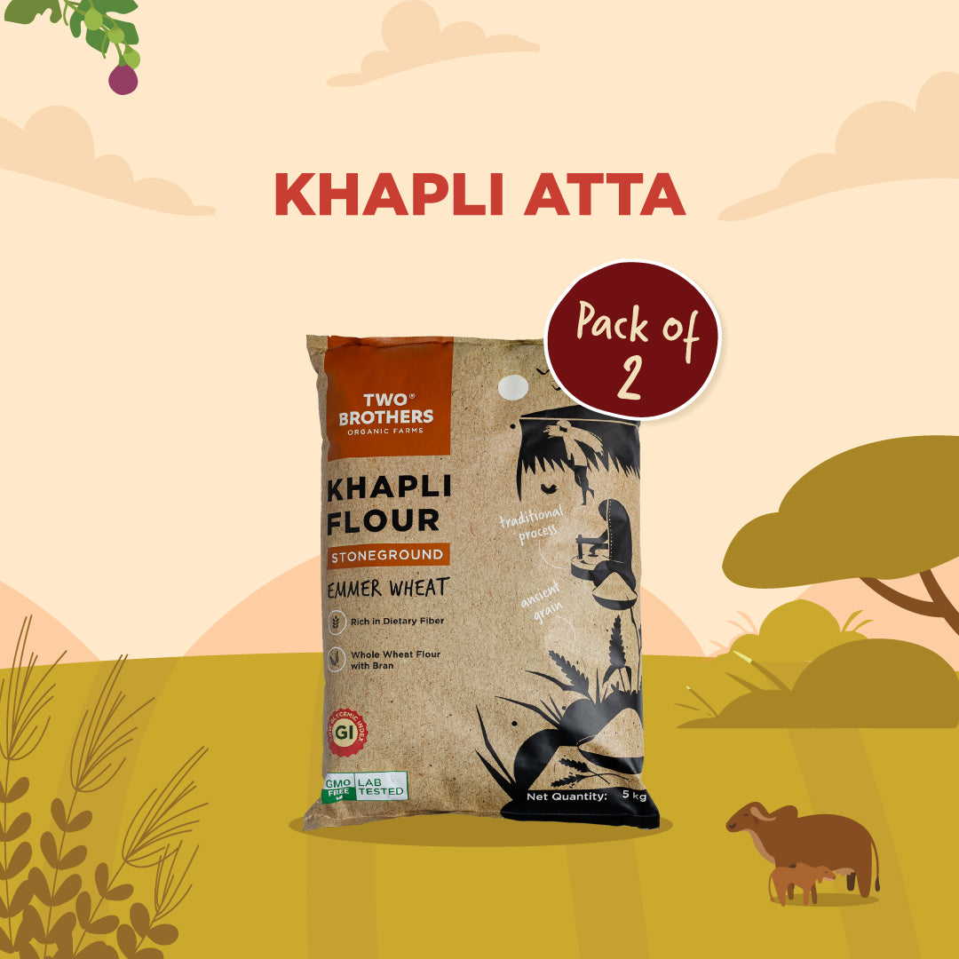 Khapli Wheat Atta (Emmer Wheat Flour) Atta Stone Ground 10kg