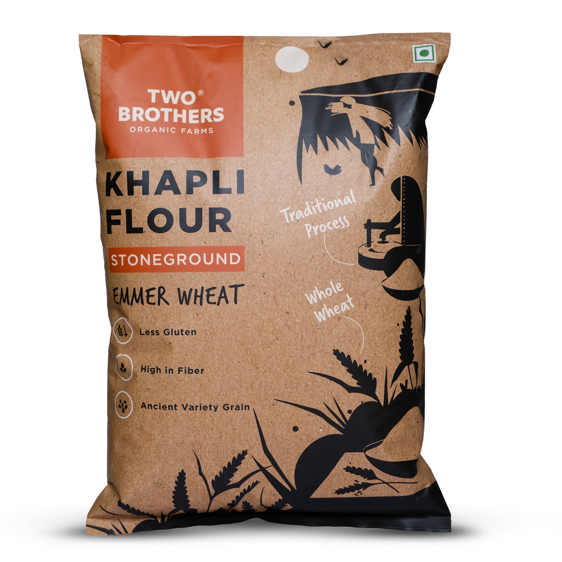 Khapli Wheat Flour (Emmer Wheat Flour) Atta Stone Ground