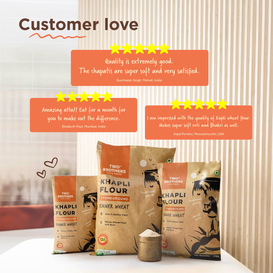 Khapli Wheat Atta (Emmer Wheat Flour)