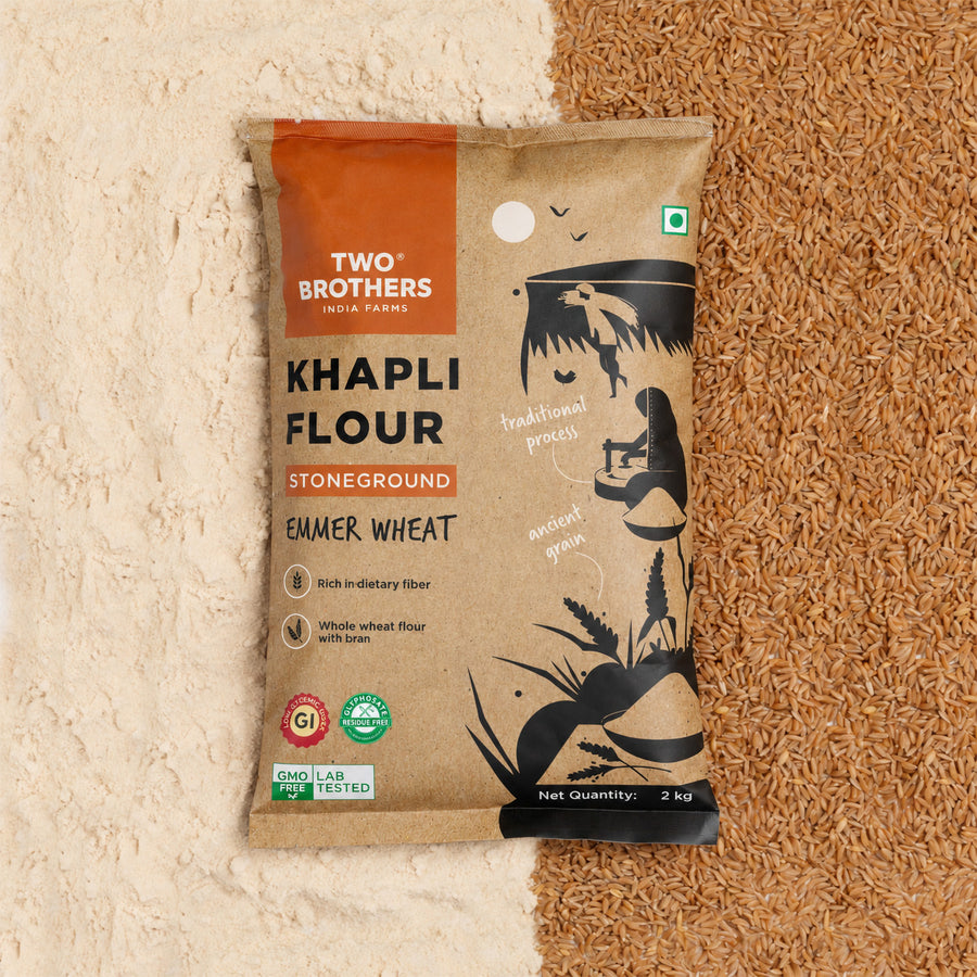 Khapli Wheat Atta (Emmer Wheat Flour) - Big Variants