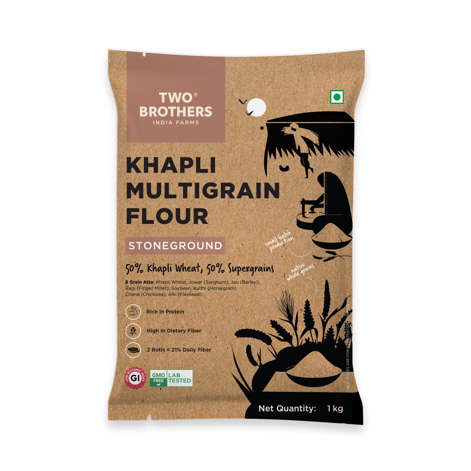 Khapli Multigrain Atta - 1kg