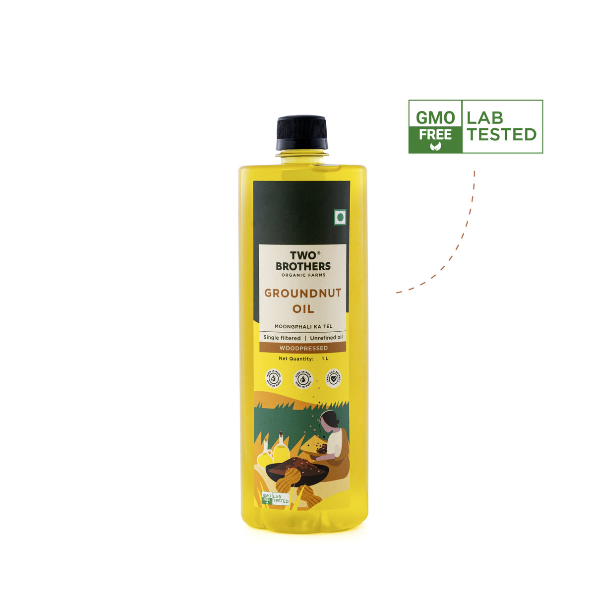 Groundnut Oil, Wood-Pressed, Single-filtered order online by mobile
