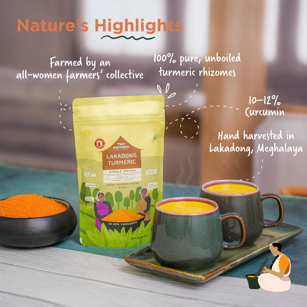 Single Origin Lakadong Turmeric Powder 150g