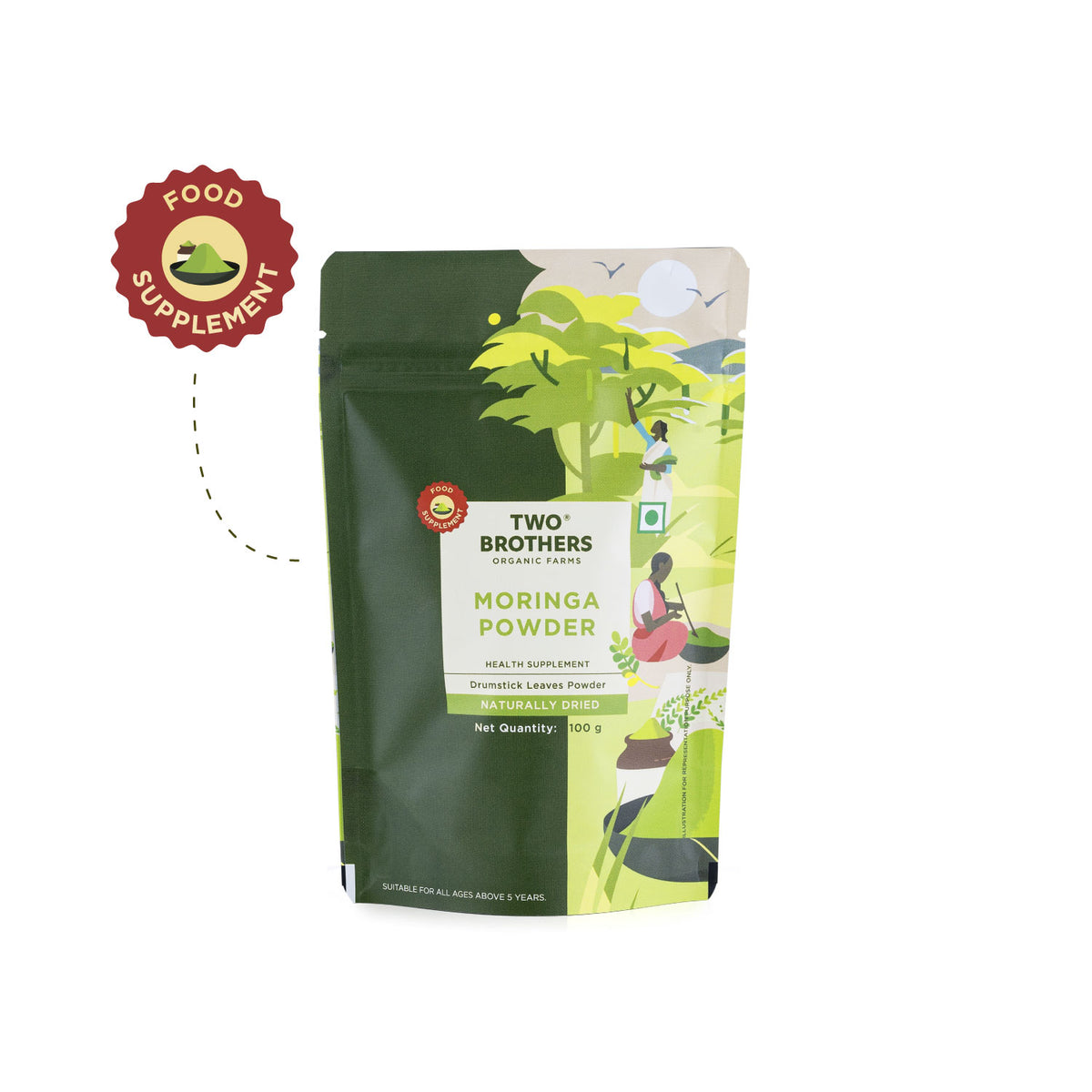 Buy Moringa Powder, Chemical-Free Lab-Tested 100g
