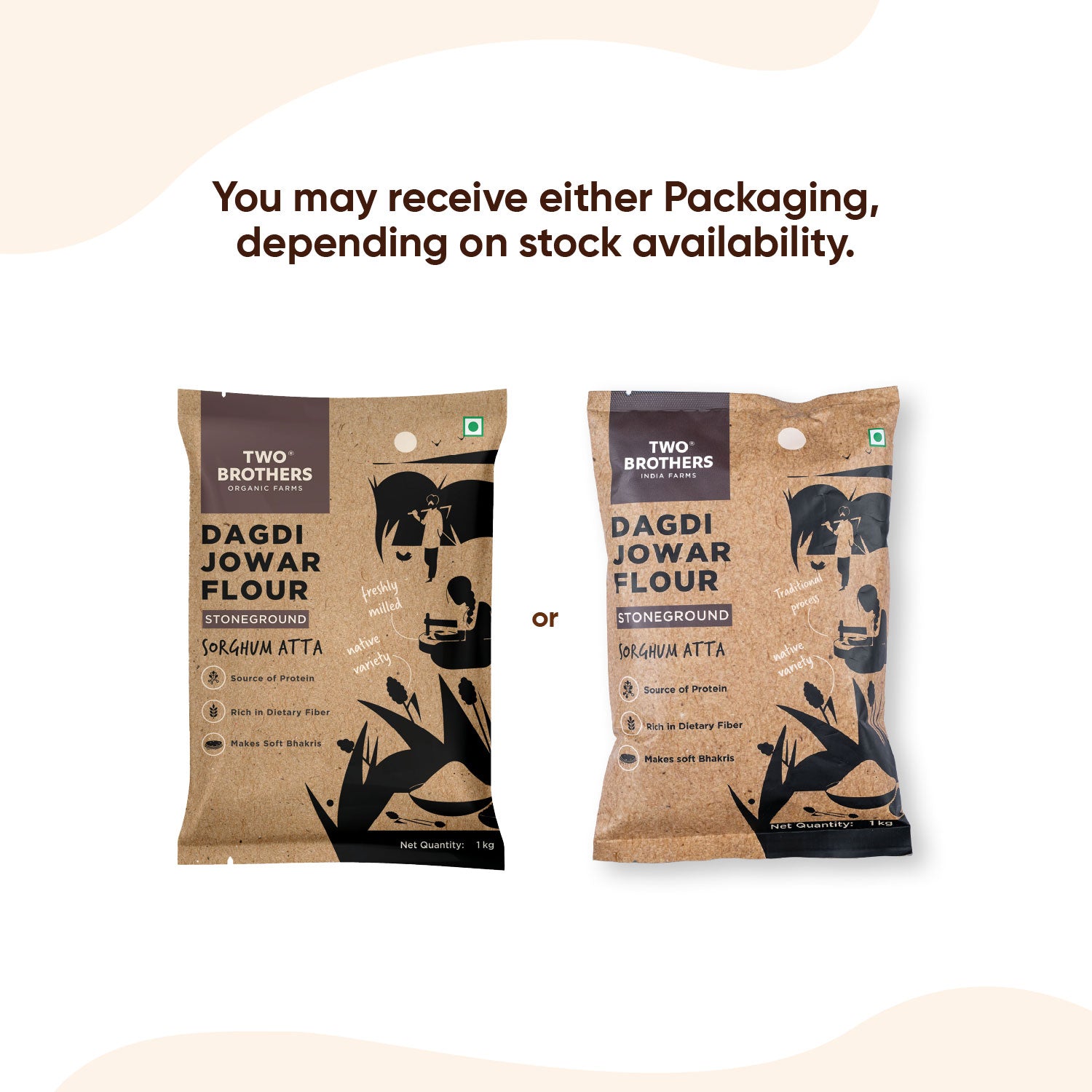 Jowar (Sorghum) Atta, Desi Dagdi Stoneground