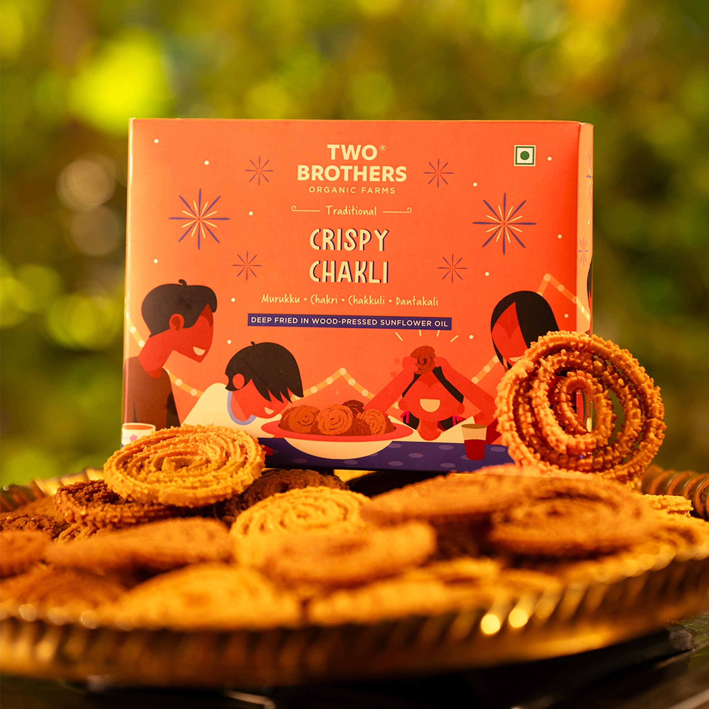 Buy now Traditional Crispy Chakli & Deep fried in Wood-pressed Sunflower Oil
