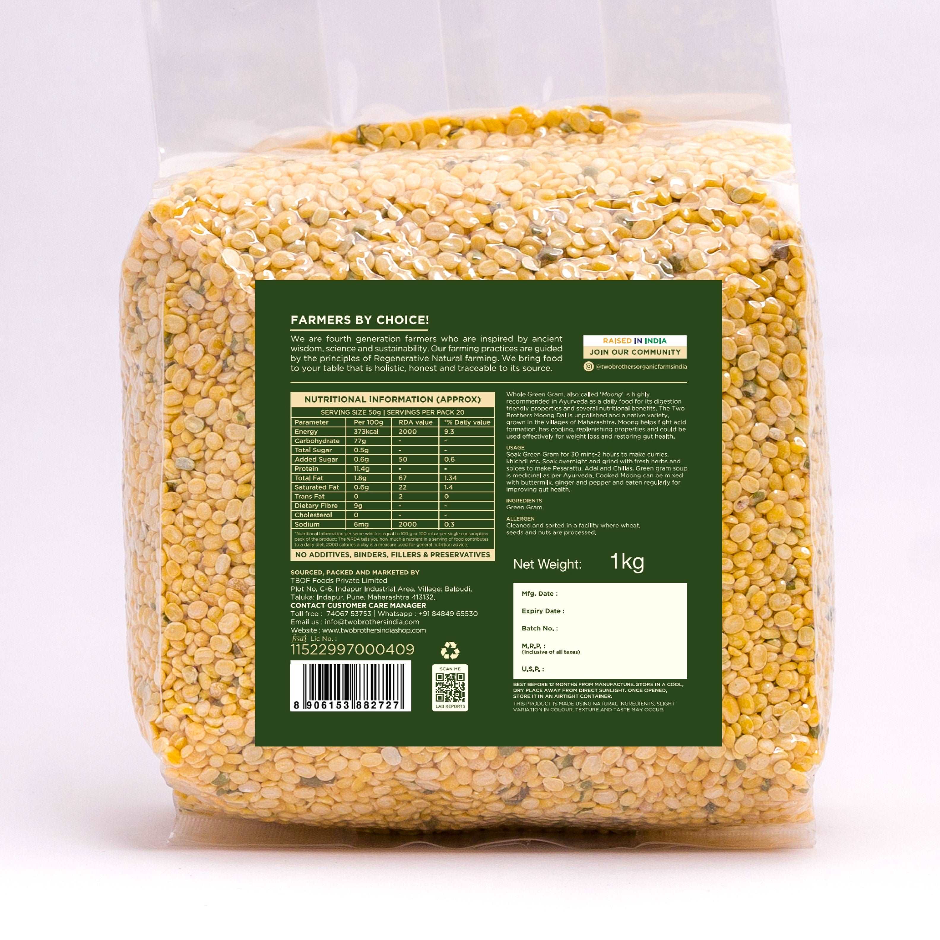 Buy Online Unpolished moong dal nutrients