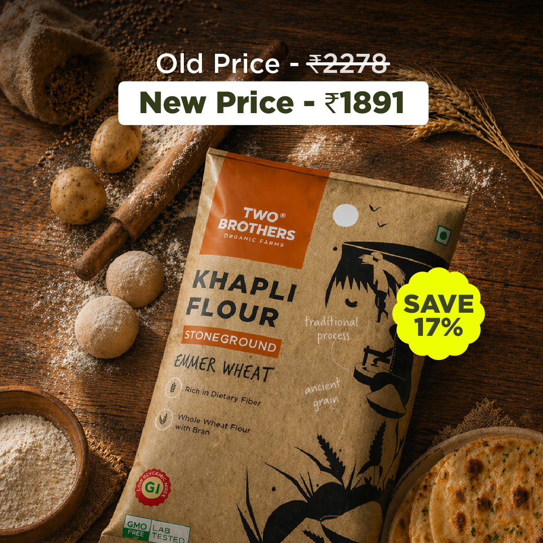 Khapli Wheat Atta (Emmer Wheat Flour) Atta Stone Ground