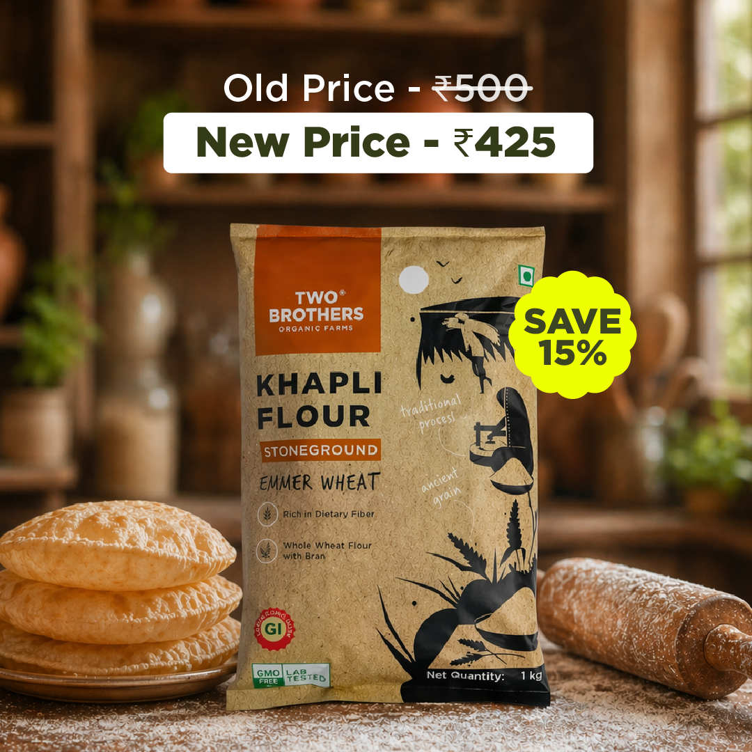 Khapli Wheat Atta (Emmer Wheat Flour) Atta Stone Ground