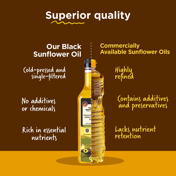 unrefined sunflower oil vs regular cooking oil benefits