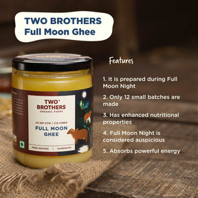 Full Moon Cultured Ghee Features