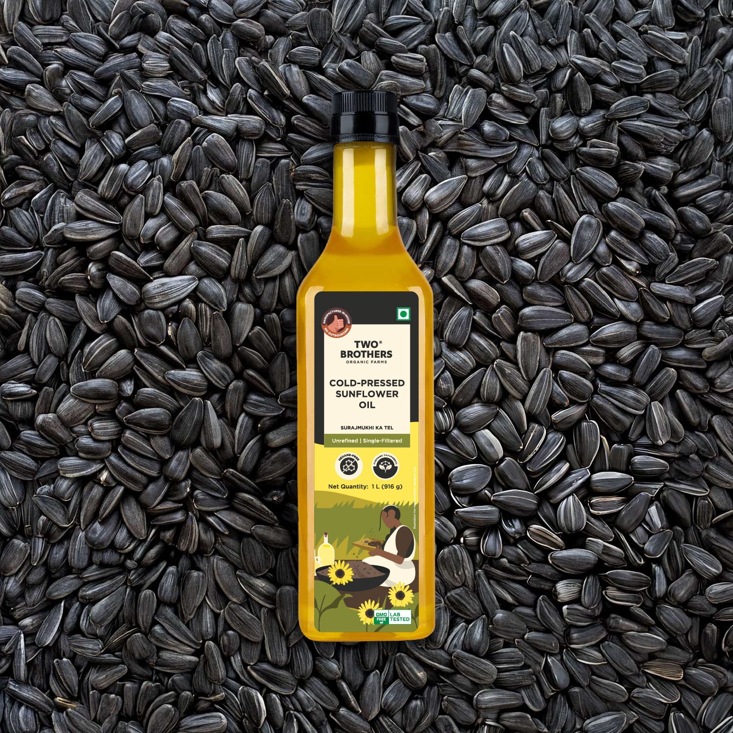 organic unrefined sunflower  oil surajmukhi tel